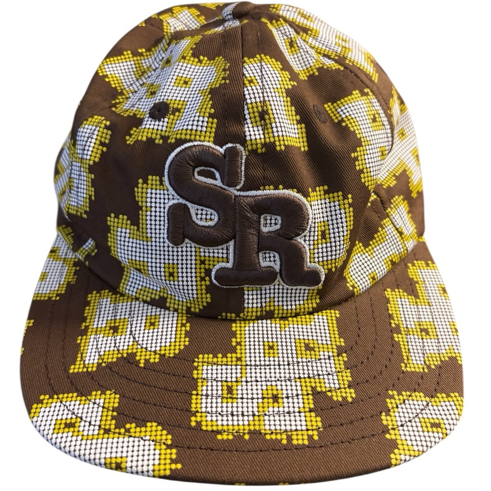 NWOT STRAY RATS PIXELED LOGO SNAPBACK BROWN CAP ONE SIZE RARE